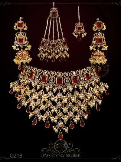 Ruby Kundan Bridal Choker Set | JBS Jewelry