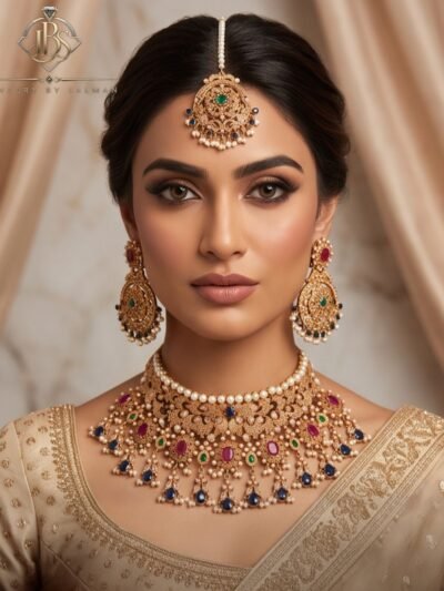 Multicolor Pearl Collar Set