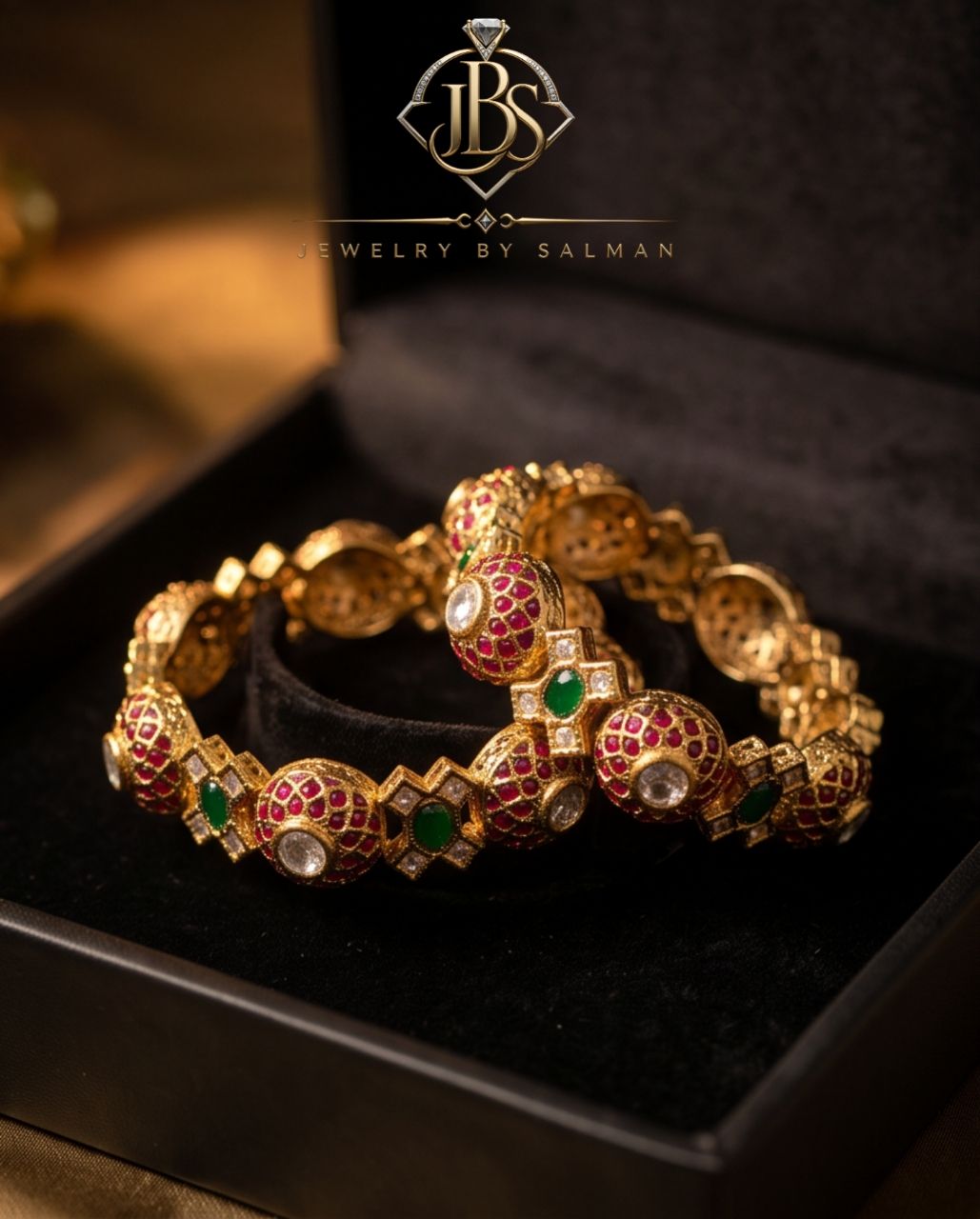 Traditional Kundan Polki Bangles Pair