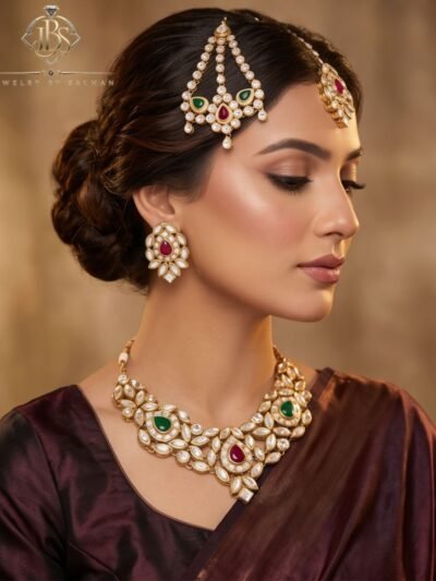 Traditional Kundan Polki Necklace Set