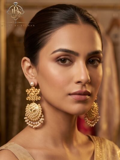 Kundan Hand-Crafted Pearl Earrings