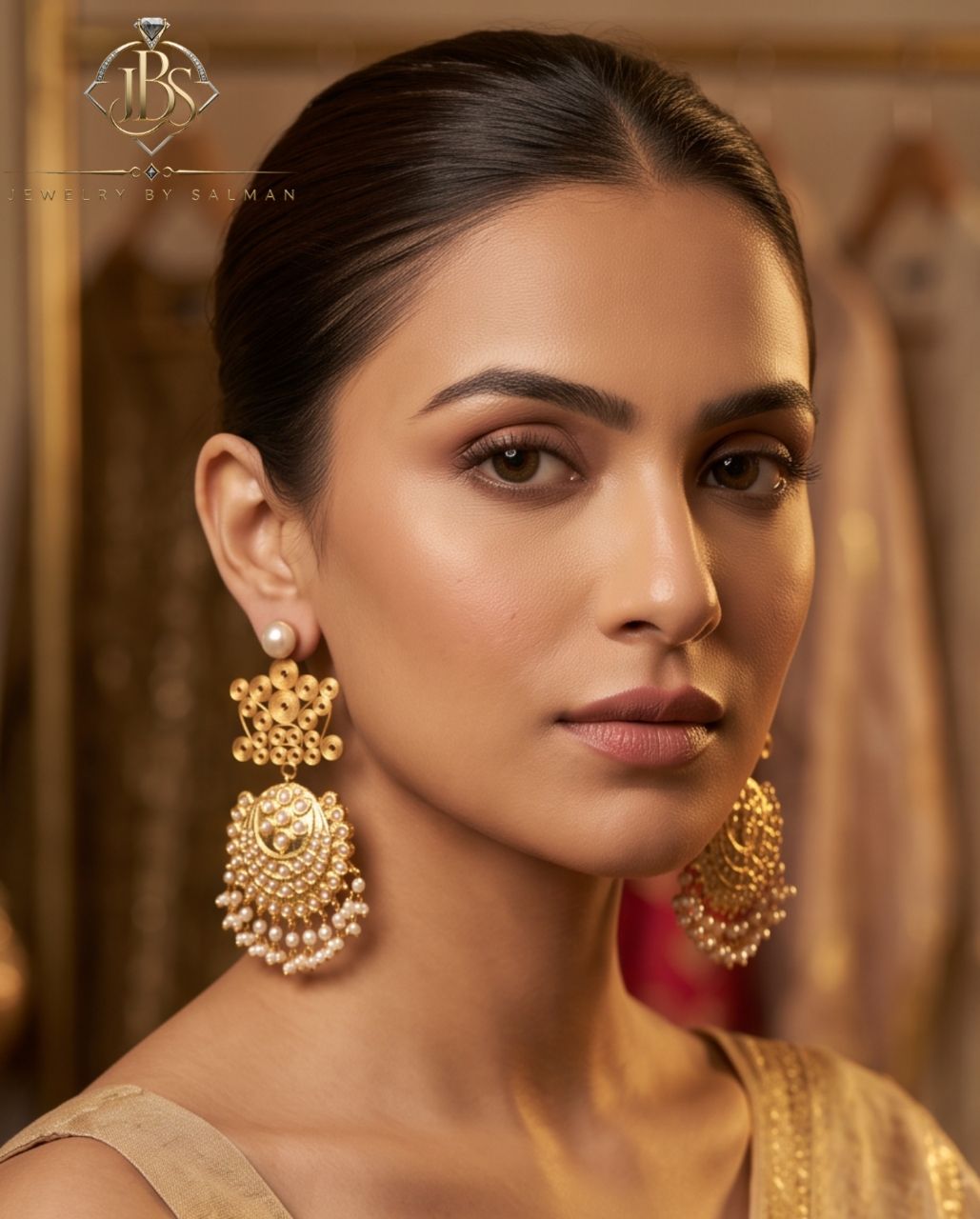 Kundan Hand-Crafted Pearl Earrings
