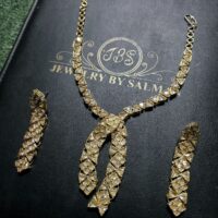 Designer Mala Set with Champagne Zircon Work | JBS Jewelry