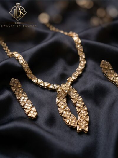 Designer Mala Set with Champagne Zircon Work