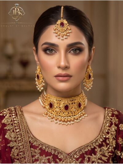 Royal Maroon Designer Choker Set