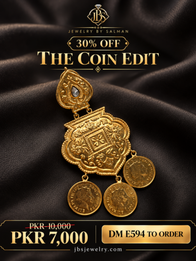 Antique Coin Drop Gold-Plated Earrings | JBS Jewelry - 30% OFF