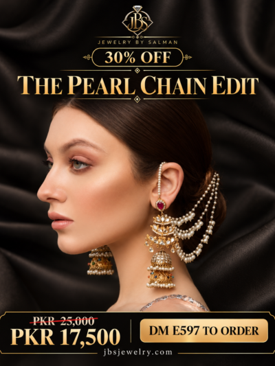 Pearl Chain Designer Jhumka Earrings | JBS Jewelry - 30% OFF