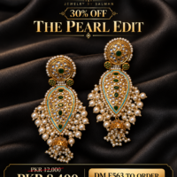 Pearl Kundan Teardrop Jhumka Earrings | JBS Jewelry - 30% OFF