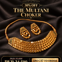 Traditional Gold-Plated Multani work Choker Set - JBS Jewelry 30% OFF sale poster